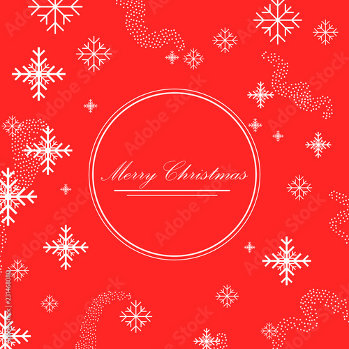 White Christmas inscription " Merry Christmas".