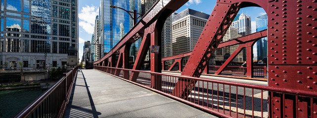 Fotobehang Chicago Historische brug over Chicago River  © Frédéric Prochasson