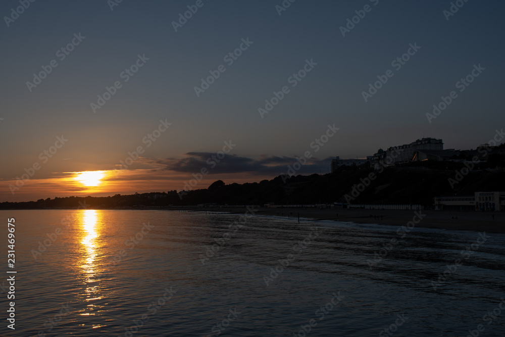 Bournemouth Dorset UK at Sunset