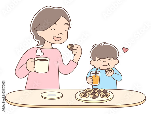 コーヒータイム_お母さんと子ども
