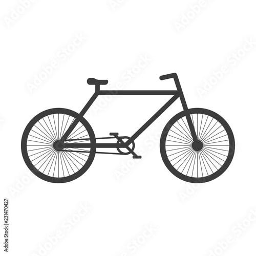 Bicycle icon on white background. Vector illustration.