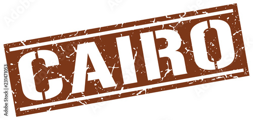 Cairo brown square stamp