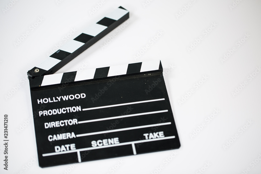 Obraz premium film clap on white background