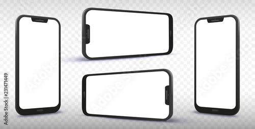 Smartphone From Different Angles and Perspectives with Transparent Background
