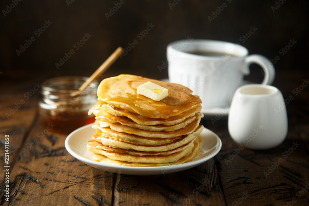 Homemade honey butter pancakes Homemade honey butter pancakes