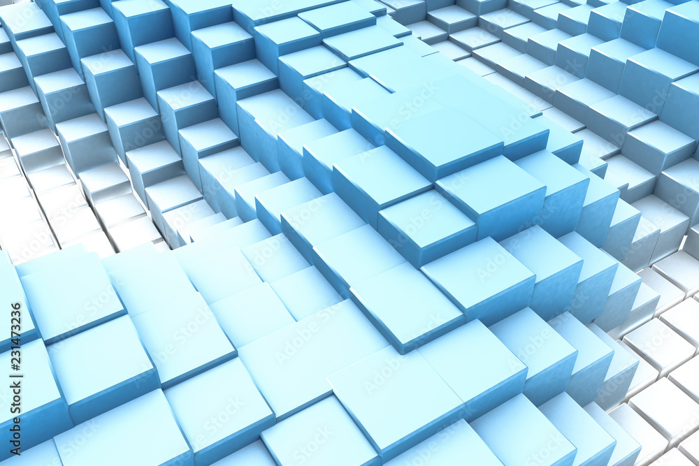 Obraz premium 3d rendering, White boxes background