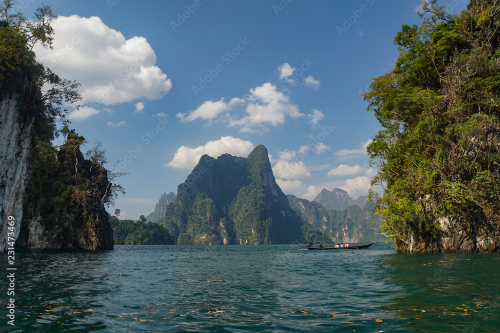 Travel Khao Sok National Park with jungle and Clouds