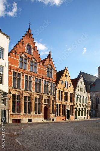 Old street in Bruges. Belgium