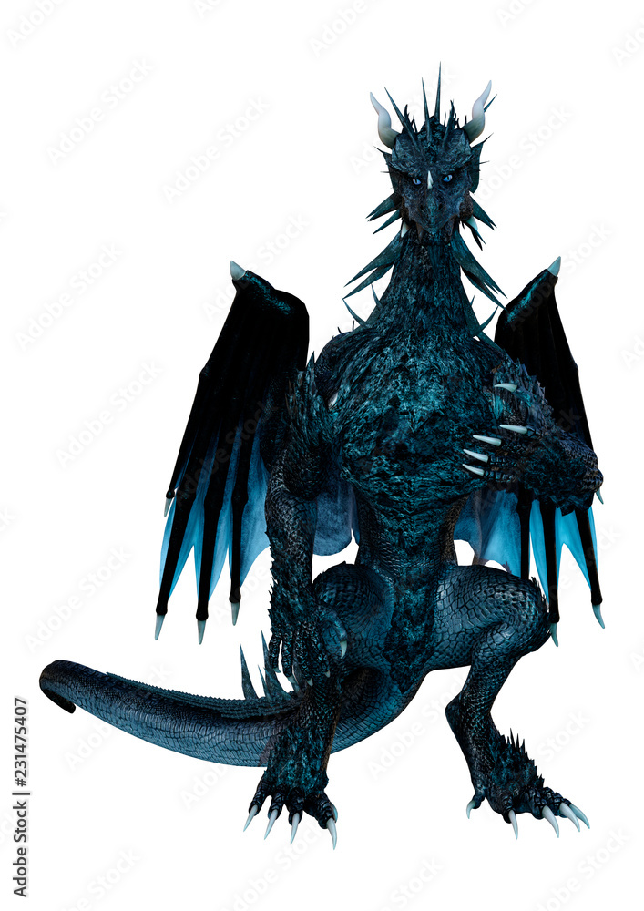 3D Rendering Fairy Tale Dragon on White 3D Rendering Fairy Tale Dragon on White