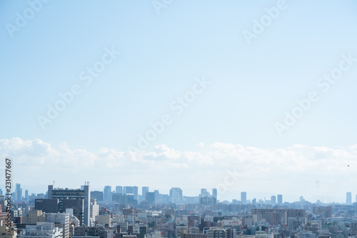 北摂から望む 大阪都市景観