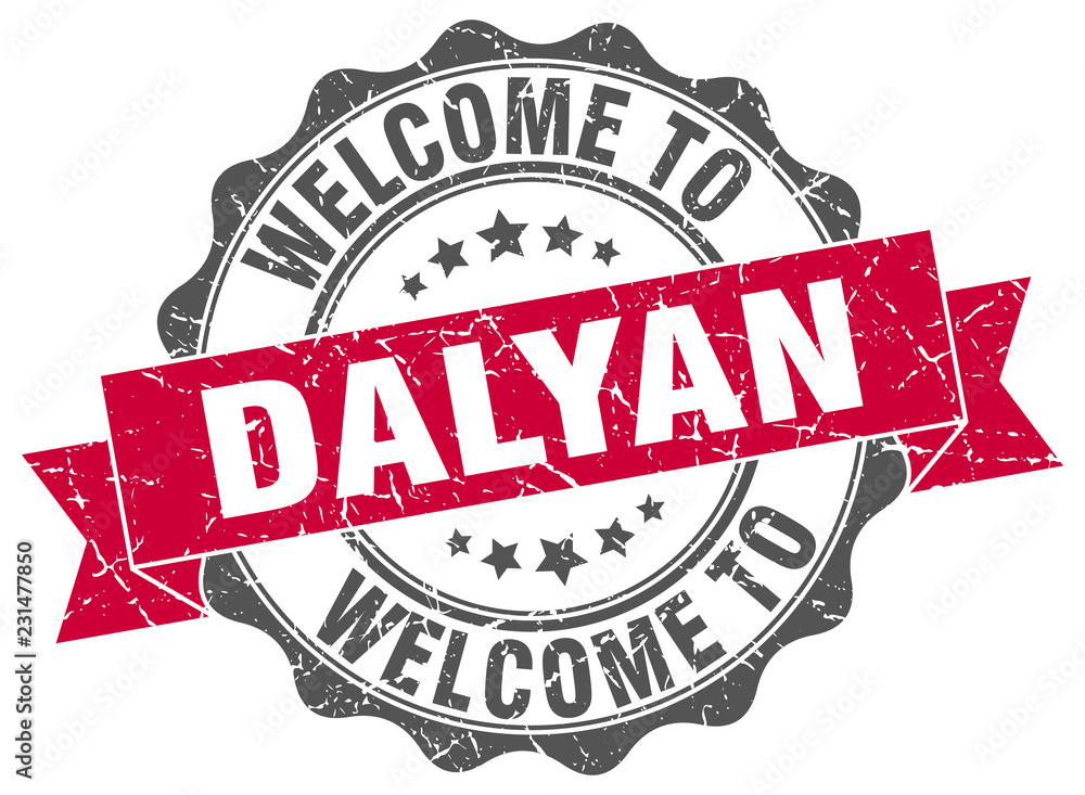 Fototapeta premium Dalyan round ribbon seal