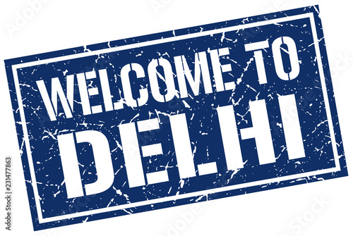welcome to Delhi stamp