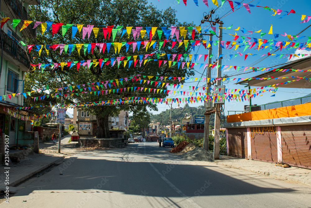 Street scene outside Swayambunath