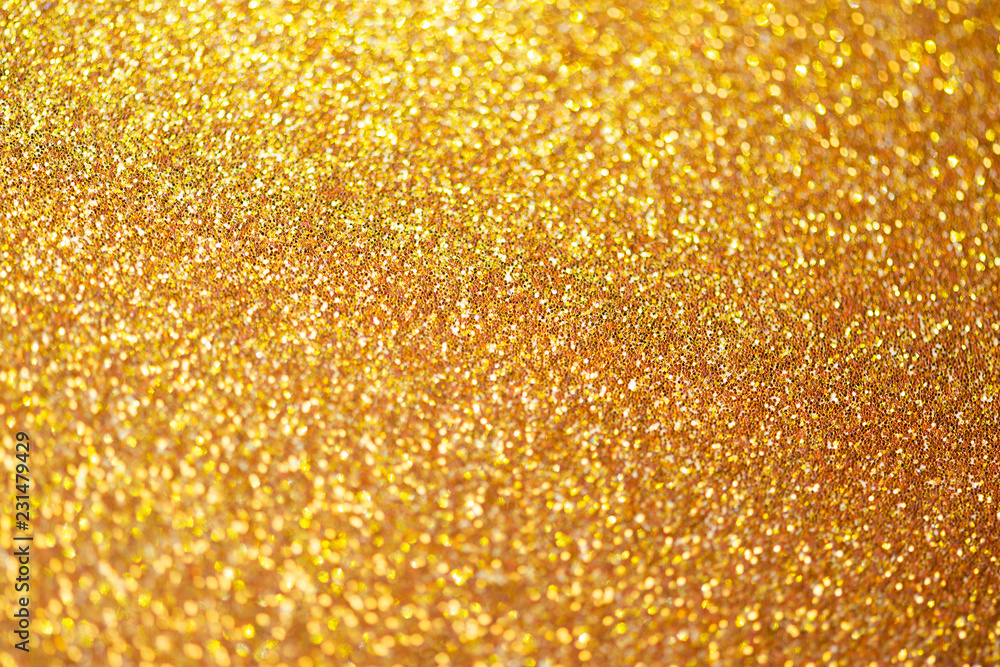 Golden christmas glitter background