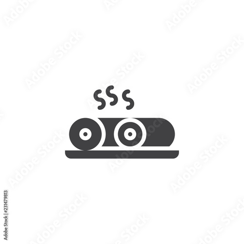 Spring roll vector icon. filled flat sign for mobile concept and web design. Chinese food simple solid icon. Symbol, logo illustration. Pixel perfect vector graphics