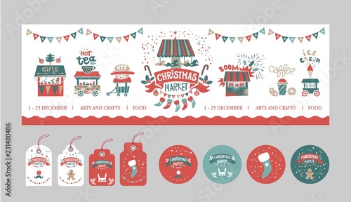Christmas gift tags and stickers set © SVETLANA