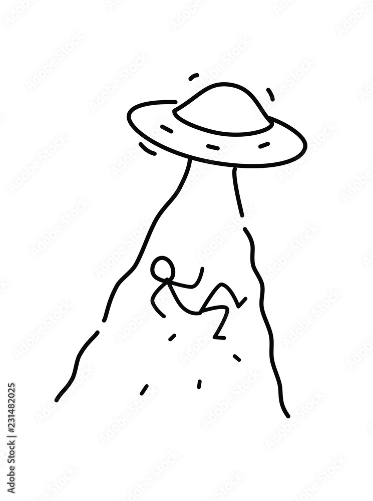 Illustration of alien abduction of man. Vector. Linear style. Illustration for website or presentation. Ship UFO abducts the inhabitants of the earth. They are among us. Illustration of alien abduction of man. Vector. Linear style. Illustration for website or presentation. Ship UFO abducts the inhabitants of the earth. They are among us.