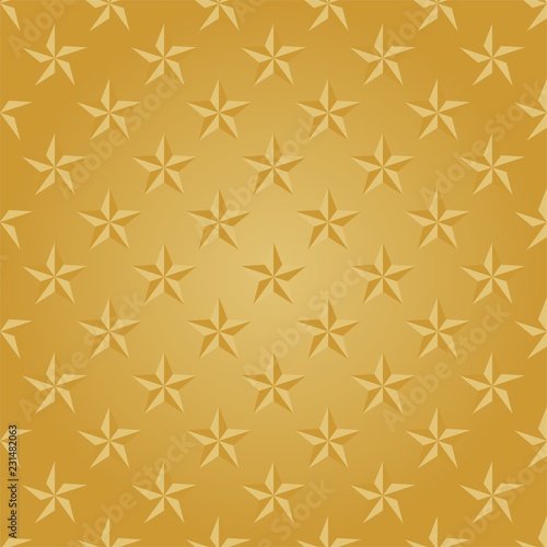 Luxury gold background with gold shiny stars in a row side by side and below them