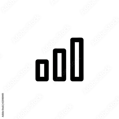 Bar chart vector icon isolated on background. Trendy sweet symbol. Pixel perfect. illustration EPS 10.