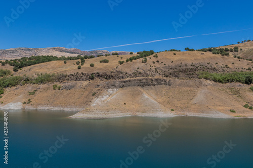 Lake Ataturk Dam, Turkey - the Atatürk Dam is one of the largest in the country, and has generated a large reservoir behind it, part of the eupharates river