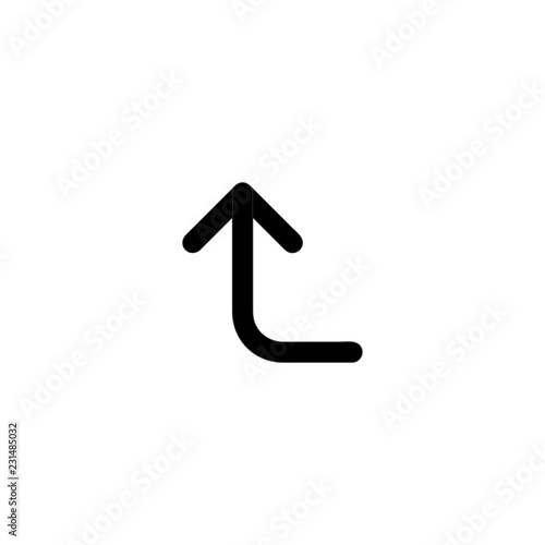 Corner left up vector icon isolated on background. Trendy sweet symbol. Pixel perfect. illustration EPS 10.