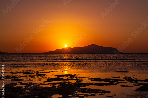 Nature seascape in Sharm-El-Sheikh, Egypt over Tiran island, Red sea, Saudi Arabia
