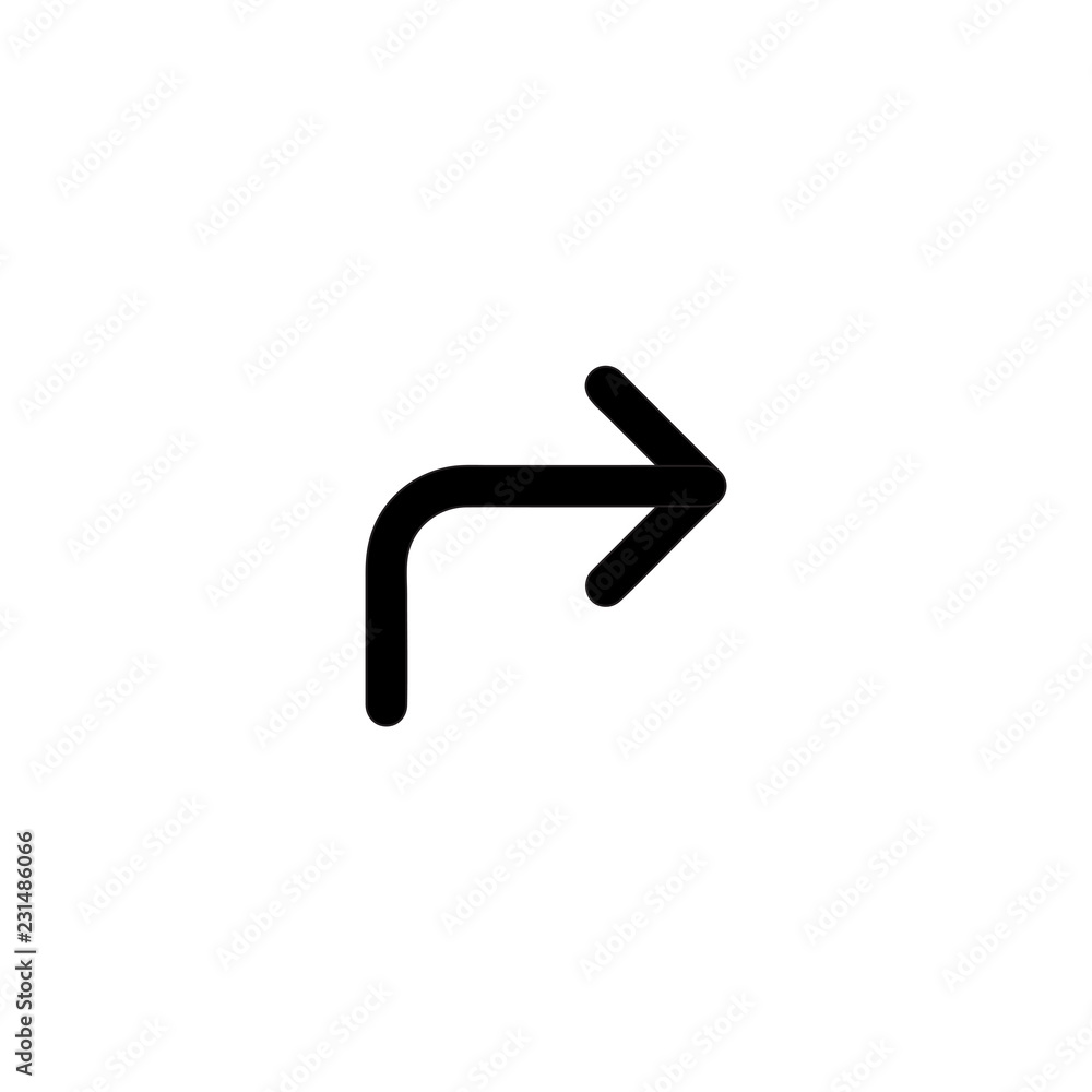 Corner up right vector icon isolated on background. Trendy sweet symbol. Pixel perfect. illustration EPS 10. Corner up right vector icon isolated on background. Trendy sweet symbol. Pixel perfect. illustration EPS 10.