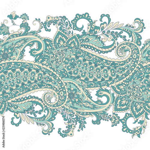 Seamless vintage background. Vector Floral background