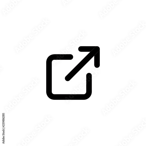 External link vector icon isolated on background. Trendy sweet symbol. Pixel perfect. illustration EPS 10. photo
