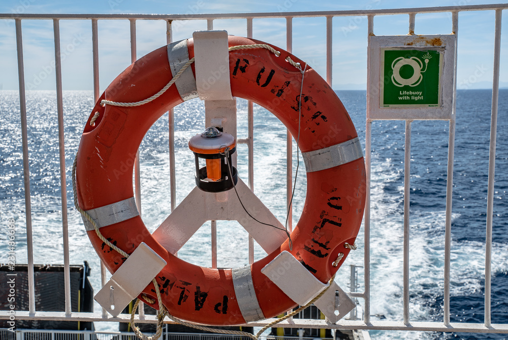 lifebuoy on a ship Lifebelt