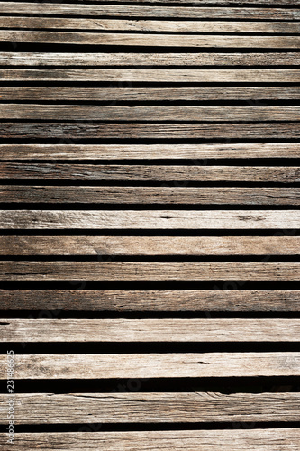 The old wooden walkway is beautiful.