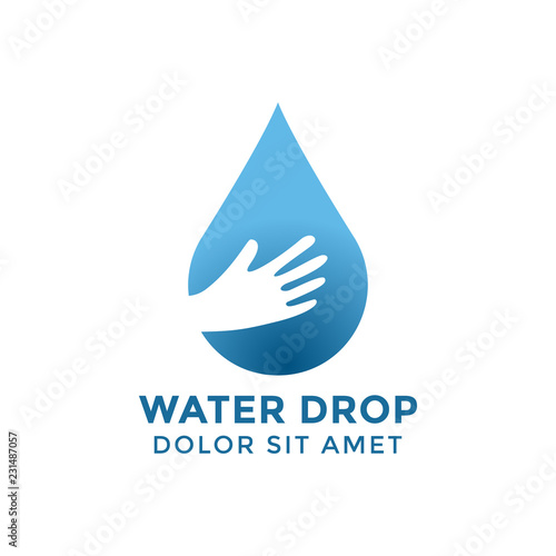 Water drop graphic design template vector illustration