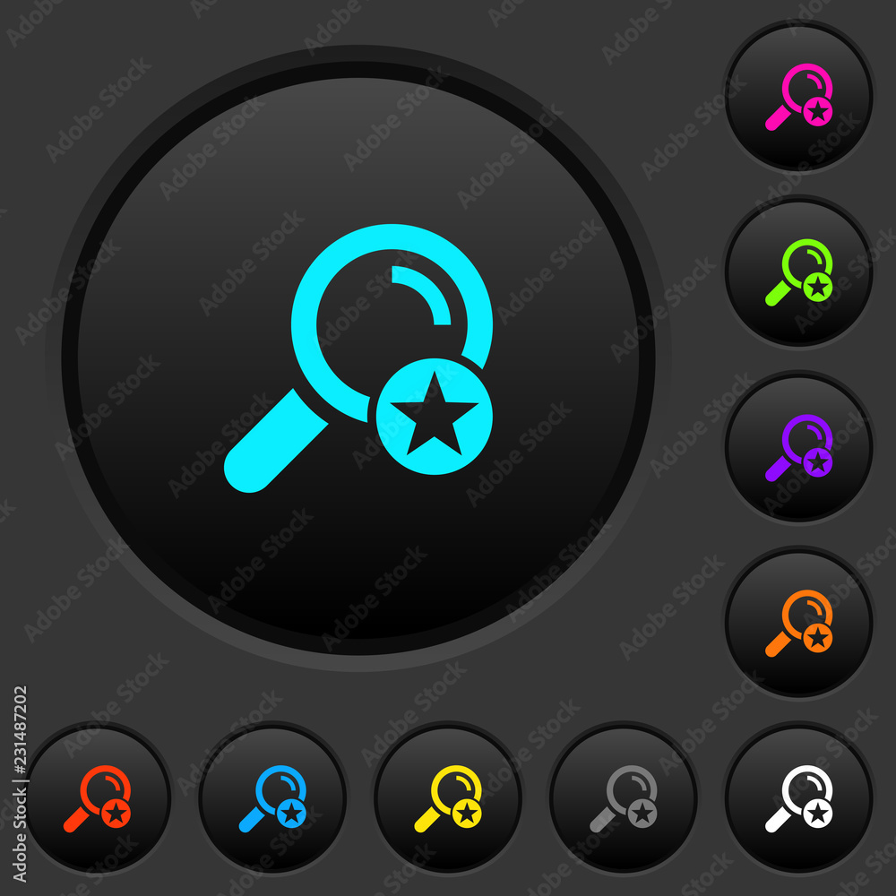 Mark search result dark push buttons with color icons Mark search result dark push buttons with color icons