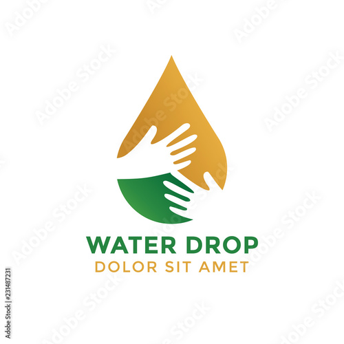 Water drop graphic design template vector illustration