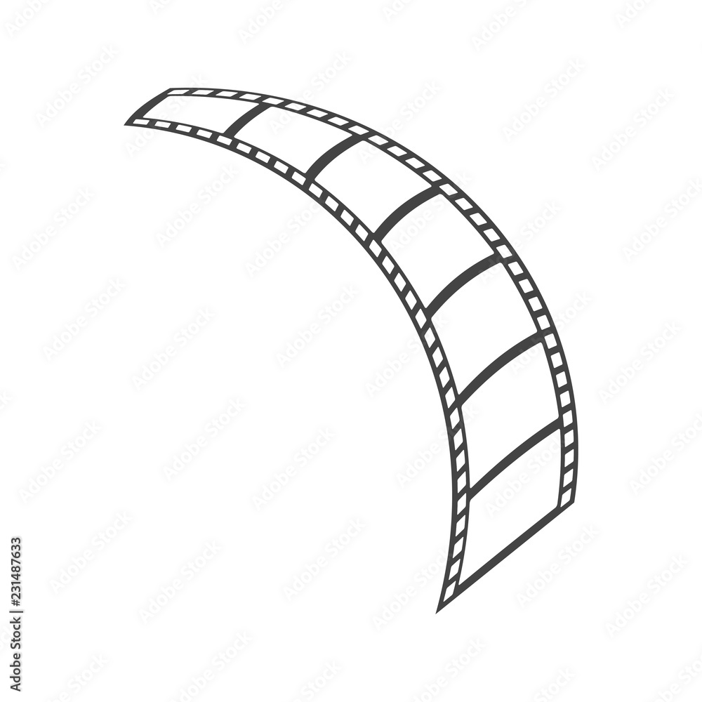 Fototapeta premium Filmstrip graphic design template vector illustration isolated