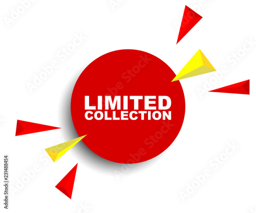 red vector banner limited colection