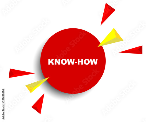 red vector banner know how
