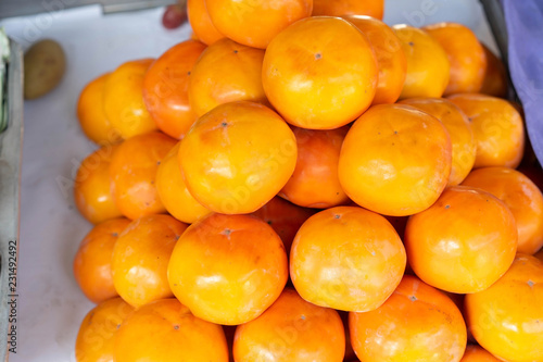 Persimmon In market fruit