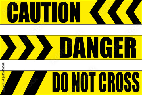 hazard warning tape vector illustration