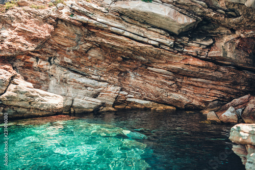 Small shallow cave in Thassos, Greece © kerkezz