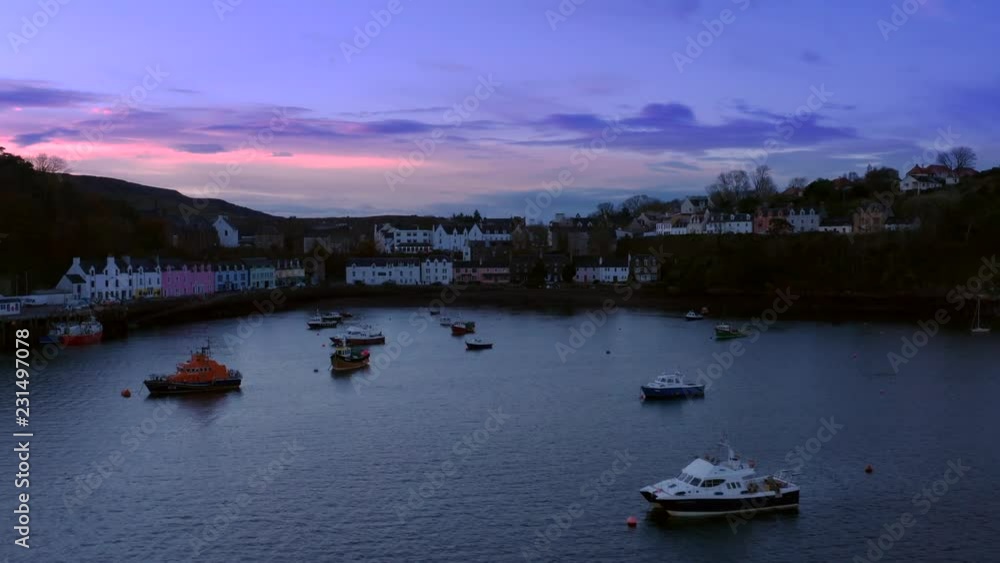 Portree aerial view, Isle of Skye, Scotland, UK. Portree aerial view, Isle of Skye, Scotland, UK.