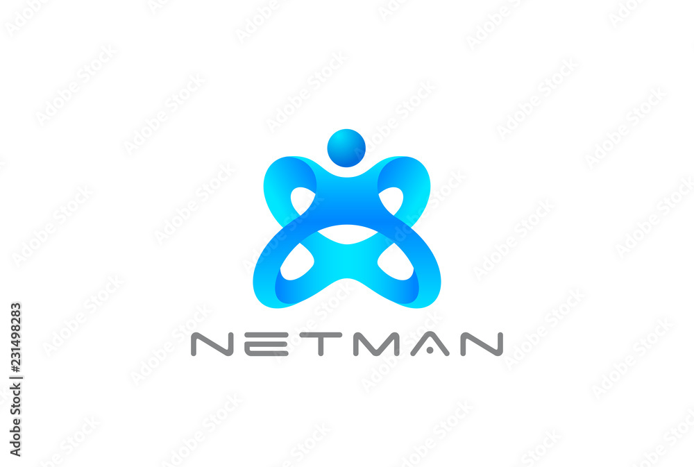 Man as Letter X Cross Logo Sport Fitness Gym club vector icon Man as Letter X Cross Logo Sport Fitness Gym club vector icon