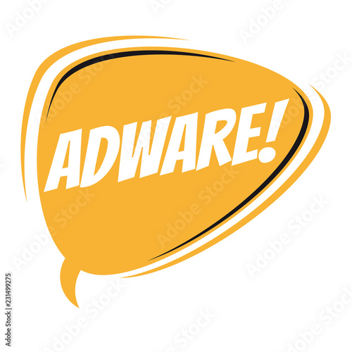 adware retro cartoon balloon