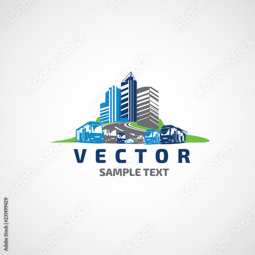 Vector city passenger transport.