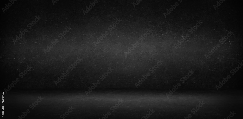 gray and black cement wall studio background, blank room and empty banner