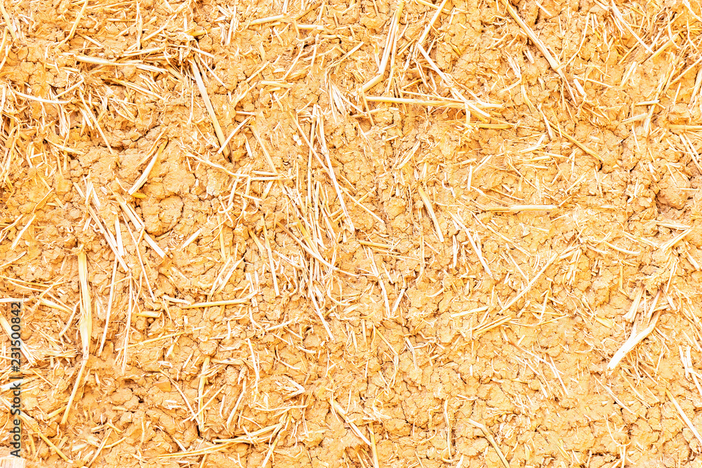 old wall of a combination of red clay and straw, background old wall of a combination of red clay and straw, background