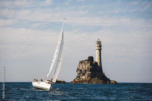 Fastnet lighthouse. A view from the boat