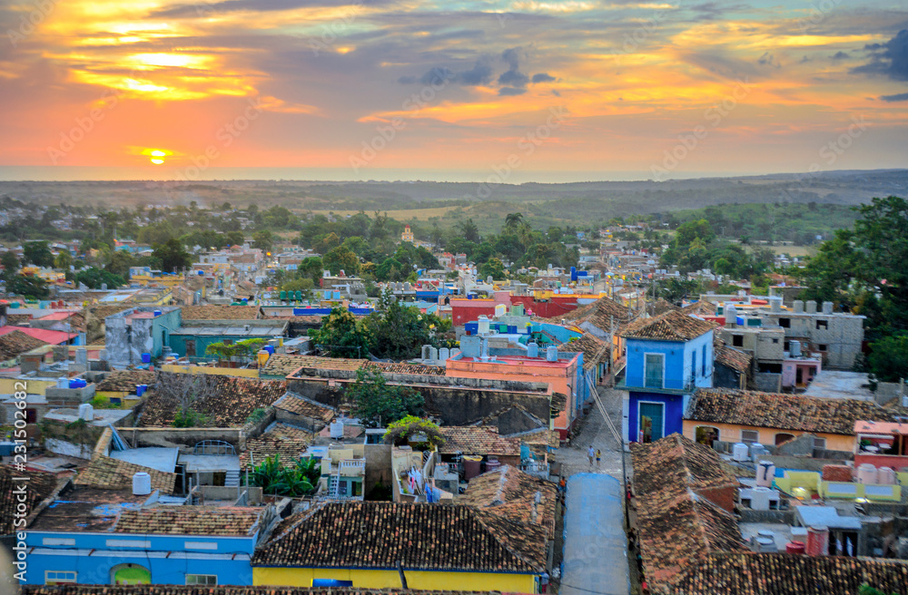 Outskirts of Trinidat at sunset, Cuban Province