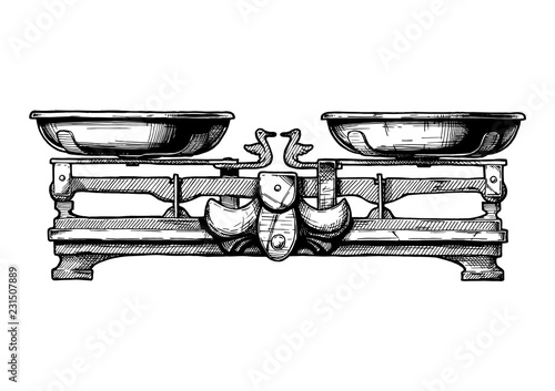 illustration of Roberval balance