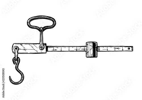 Steelyard balance or stilyard